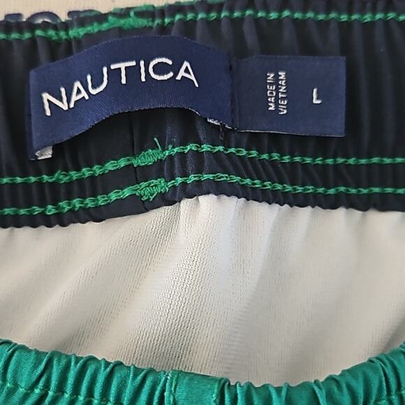 Nautica Men's Quick-Dry Multi-Logo 8" Swim Trunk Shorts - Size Large (NWT) - Picture 5 of 6